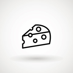 Cheese icon vector, filled flat sign, solid pictogram isolated on white, logo illustration