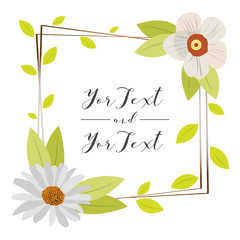 Isolated floral flame with text over a white background - Vector