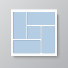 Collage five frames, photos, parts or pictures.