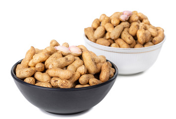 Pile Of Peanuts on White Background