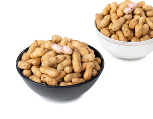 Pile Of Peanuts on White Background