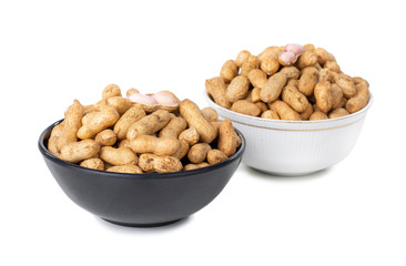 Pile Of Peanuts on White Background