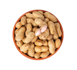 Pile Of Peanuts on White Background