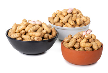 Pile Of Peanuts on White Background
