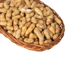 Pile Of Peanuts on White Background