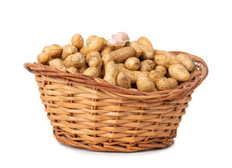 Pile Of Peanuts on White Background