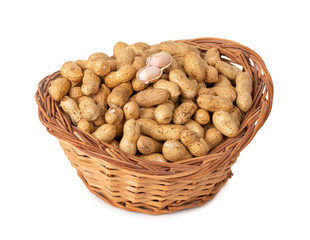 Pile Of Peanuts on White Background