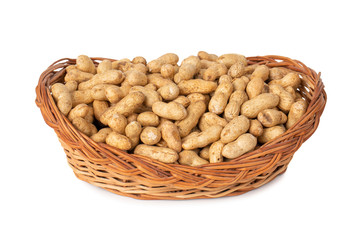 Pile Of Peanuts on White Background