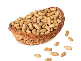 Pile Of Peanuts on White Background