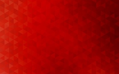 Red vivid geometric mosaic background. Triangle tiles pattern. Luxury design.