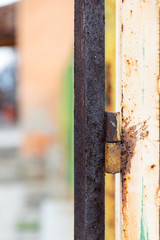Rusty metal post