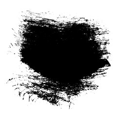 Black messy ink blot. Vector