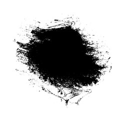 Black messy ink blot. Vector