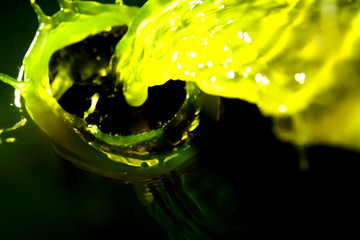 Close up of drink flow