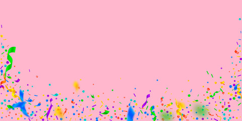 Streamers and confetti. Festive tinsel and foil ri