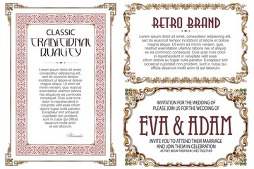 Frame for advertisements, flyer, invitations or greeting cards.