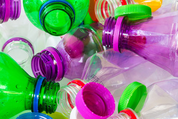 recycle plastic bottles. recycling To conserve the environment concept