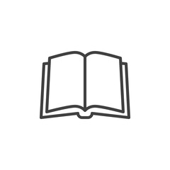 Book line icon. linear style sign for mobile concept and web design. Open book pages outline vector icon. Knowledge symbol, logo illustration. Vector graphics