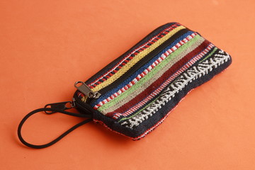 hippie style purse with two zippers
