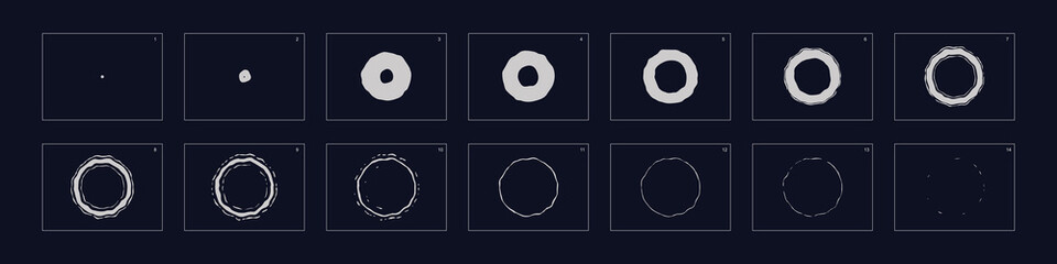 Smoke ring Animation. Smoke animation. Sprite sheet for game or cartoon or animation