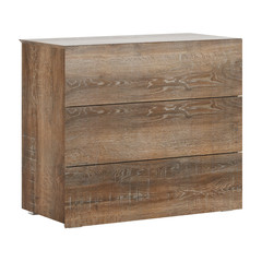 Chest of drawers isolated on white background. 3D rendering.