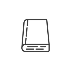 Book cover line icon. linear style sign for mobile concept and web design. Notebook outline vector icon. Symbol, logo illustration. Vector graphics