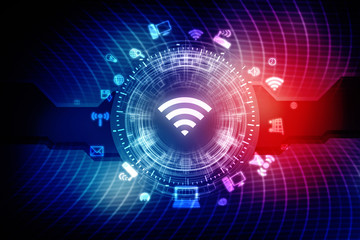 2d illustration WiFi symbol