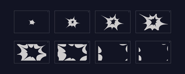 Smoke  explosion effect. Smoke explosion animation. Sprite sheet for game or cartoon or animation