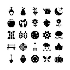 Nature Conservation Solid Icons Pack