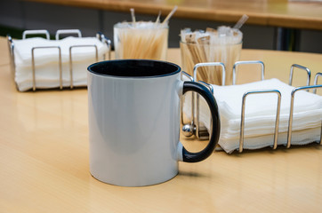 cup of tea on a background of napkins.