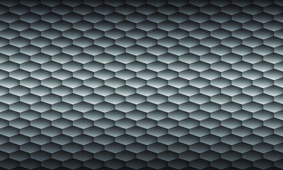 Abstract honeycomb metallic texture. Realistic 3d metal background