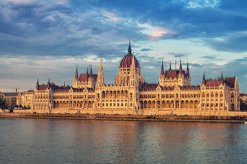 Fototapeta premium Hungarian Parliament Building. Budapest, Hungary.