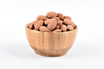 fresh roasted almonds in bowl