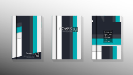  Set the cover vector of the book , suitable for any background. cover design in eps 10