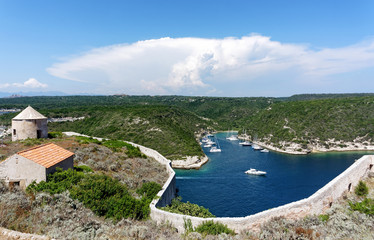 yatch in Bonifacio fjord