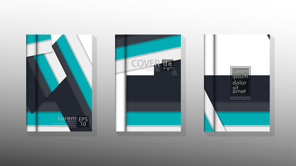  Set the cover vector of the book , suitable for any background. cover design in eps 10