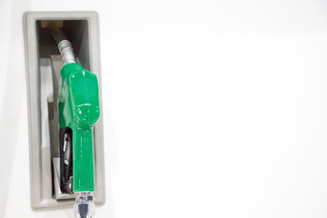 the power supply plugged into an electric car for charged