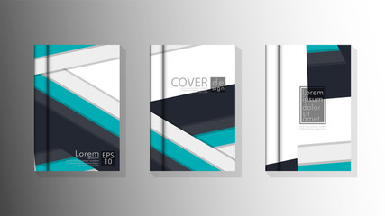 Set the cover vector of the book with overlapping rectangles. suitable for any background. cover design in eps 10