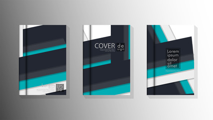 Set the cover vector of the book with overlapping rectangles. suitable for any background. cover design in eps 10