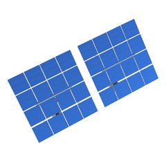 Solar energy panel. 3d render illustration isolated on white background.