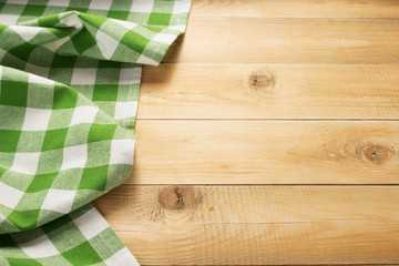 cloth napkin at rustic wooden background