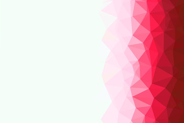red geometric rumpled triangular low poly origami style gradient illustration graphic background.