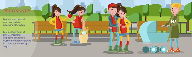 Flat Pregnancy Background