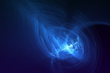 blue glow energy wave.