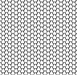 Abstract vector seamless pattern with fish scales. Reptile, snake, lizard, mermaid tail, dragon skin texture. Hand drawn black and white background. Repeating backdrop for textile, clothes,  - 282384578