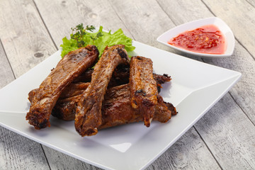 Roasted pork ribs