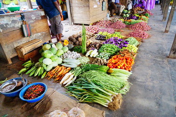 Fruits and Vegetables sold at a local Sri Lankan Market