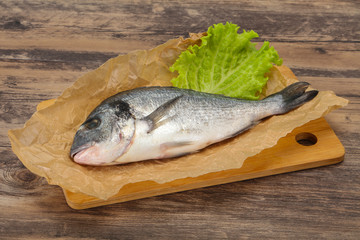 Raw Dorada fish  for cooking
