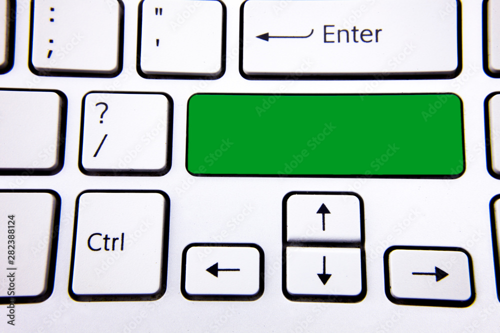 Leinwandbilder Design business concept Empty copy text for Web banners promotional material mock up template. Keyboard key Intention create text computer reflection message
