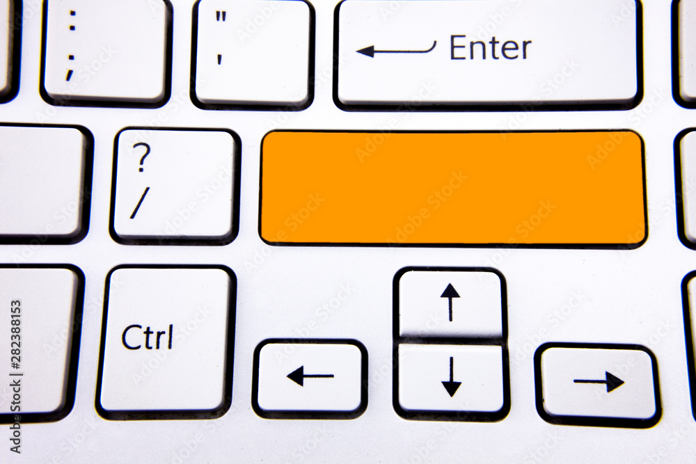 Leinwandbilder Design business concept Empty copy text for Web banners promotional material mock up template. Keyboard key Intention create text computer reflection message